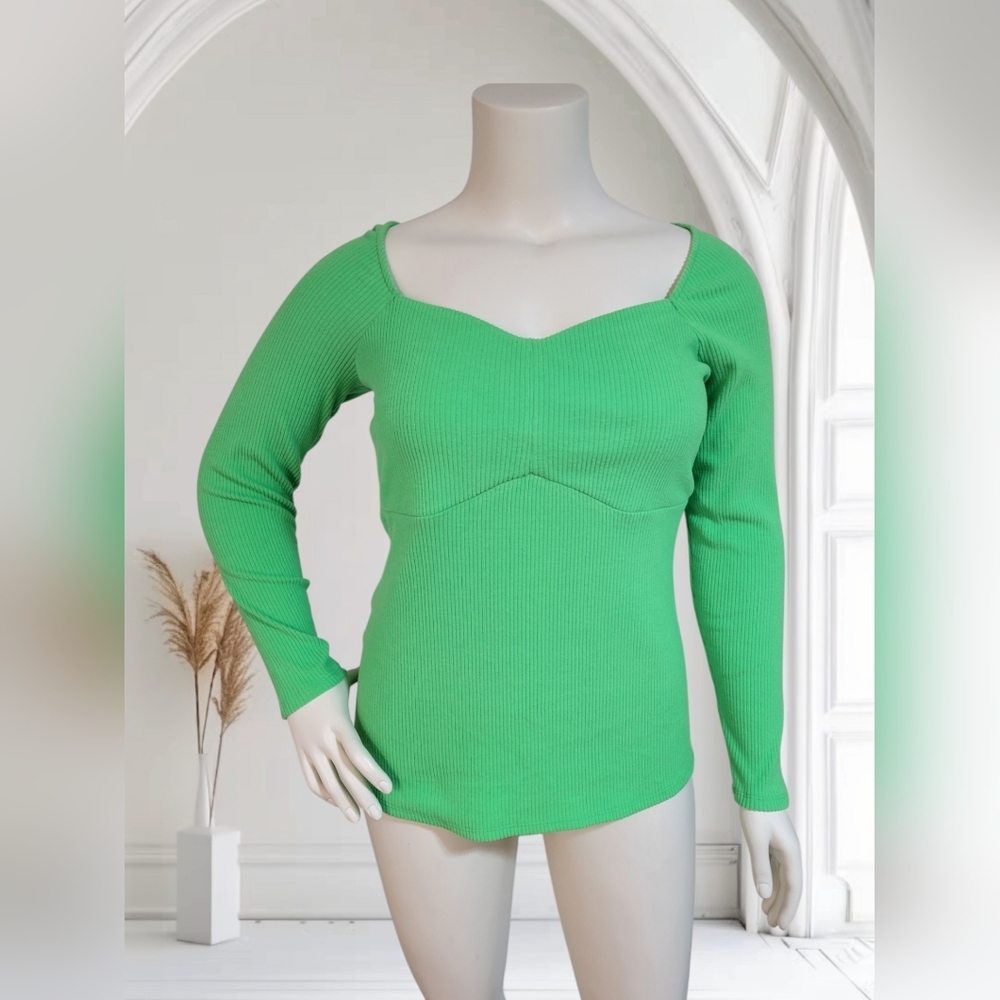 Isabel Maternity by Ingrid & Isabel Green Ribbed Top